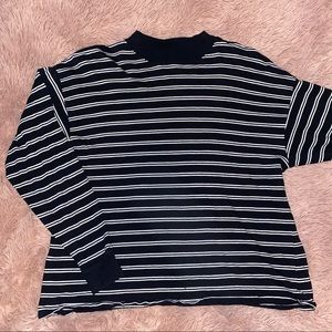Urban Outfitters Long Sleeve Tee - Women’s Medium - Black and White Stripes
